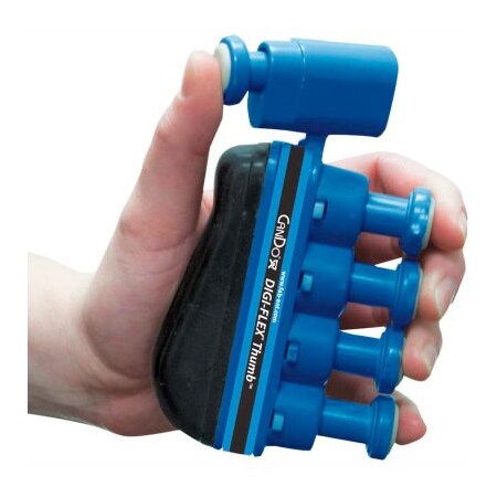 Fabrication Enterprises Digi-FlexÂ ThumbÂ Exerciser, Blue, Heavy 681088